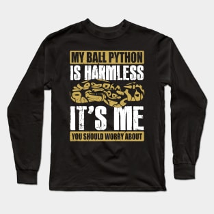 Funny Ball Python Snake Owner Gift Long Sleeve T-Shirt